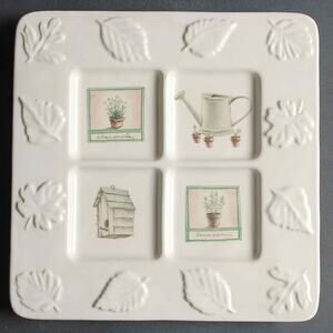 Large Trivet 8" X 8" Portfolio Pfaltzgraff Naturewood Garden Discontinued Design